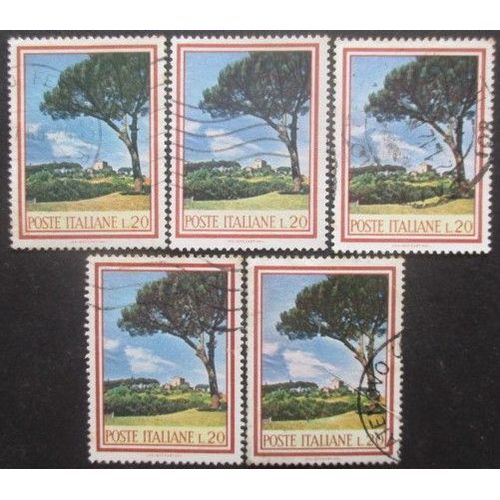 Italie N°946 X 5 Oblitéré