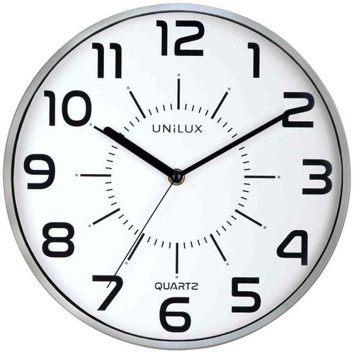 UNILUX Horloge à quartz "POP" Diam 30 cm Silencieuse gris métal
