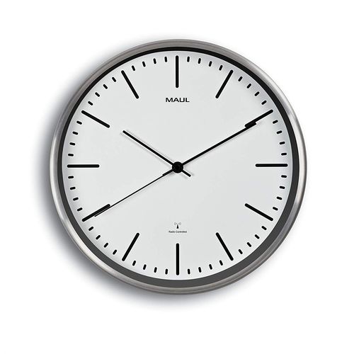 Maul Horloge MAULfly Plastique, Blanc, Taille Unique 30 x 30 x 4.5 cm