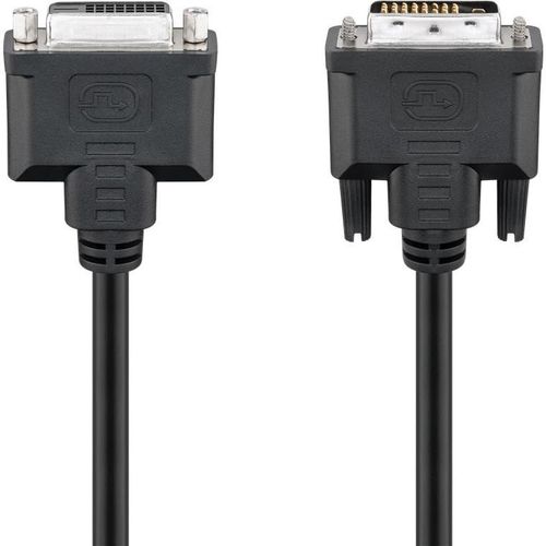 Goobay Câble D'extension DVI-D FullHD Dual Link DVI-D 24+1 Mâle Femelle 2 m Noir