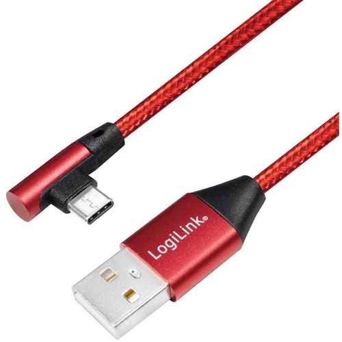 LogiLink Câble USB 2.0 USB-A vers USB-C mâle 1m rouge