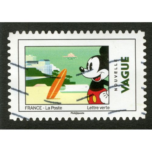 Timbre Oblitéré Nouvelle Vague, France, La Poste, Lettre Verte