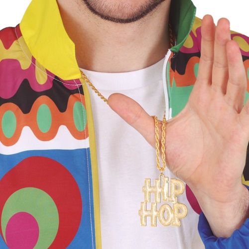 Collier Fantaisie Hip Hop Années 90 Chaine 75cm Or