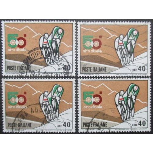 Italie N°971 X 4 Oblitéré