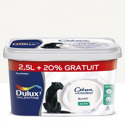 Peinture Crème De Couleur Blanc Finition : Satin | 2,5 L