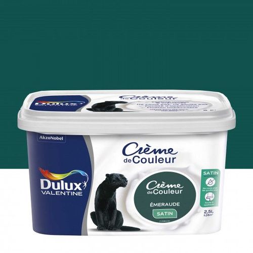 Peinture Crème De Couleur Emeraude Finition : Satin | 2,5 L