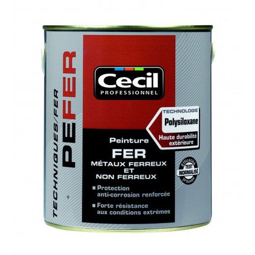 Peinture PE FER - Noir mat | 0,5 L Finition : Brillant