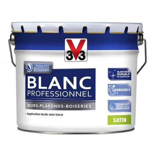 Peinture Blanc Professionnel Satin Pot 10l