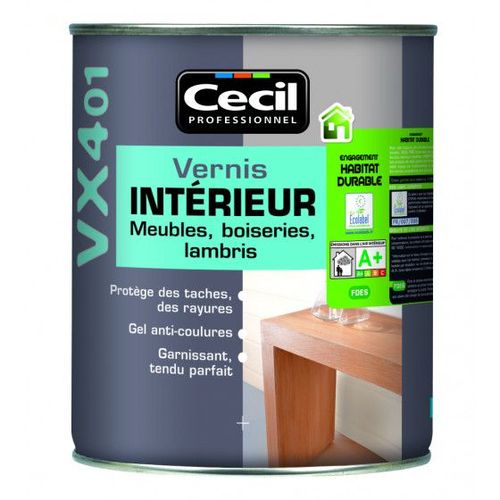 Vernis intérieur VX - Chêne foncé | 1 L Finition : Satin