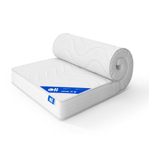 Oli - Matelas Céphée - 140x200 Cm - Technologie Mousse Haute Résilience - Parfait Soutien - Confort Ferme - Epaisseur 17 Cm