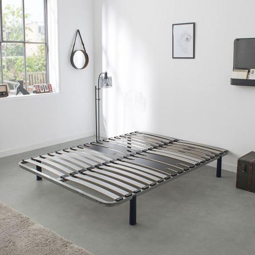 Le Roi Du Matelas - Sommier Sedazone - 160x200 Cm - Cadre Métal - Lattes Bouleau / Peuplier - Soutien Ferme