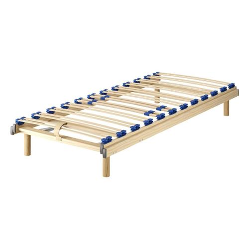 Le Roi Du Matelas - Sommier Flex Plus Manuel - 90x190 Cm - Cadre Bois Massif - Lattes Bouleau / Peuplier - Soutien Ferme