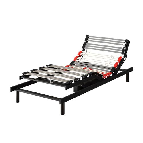 Le Roi Du Matelas - Sommier Flex Extra Electrique - 90x190 Cm - Cadre Bois Massif - Lattes Bouleau / Peuplier - Soutien Ferme