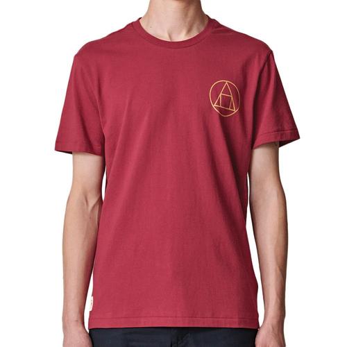 T-Shirt Rouge Homme Globe Infinity Stack