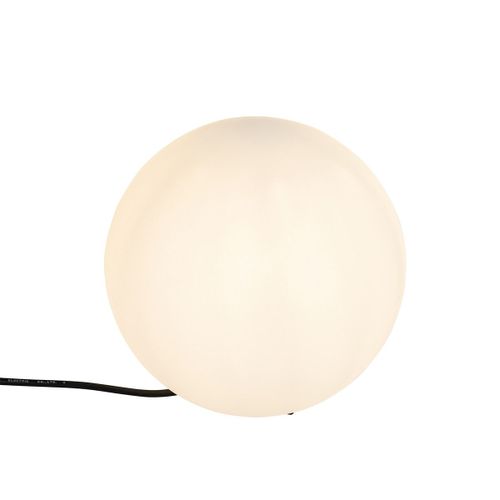 Qazqa Moderne Moderne Buiten Vloerlamp Wit 25 Cm Ip65 - Nura Plastique Blanc Globe / Extã©Rieur / Jardin / Luminaire / Lumiere / ÃClairage E27 Max. 1 X 15 Watt
