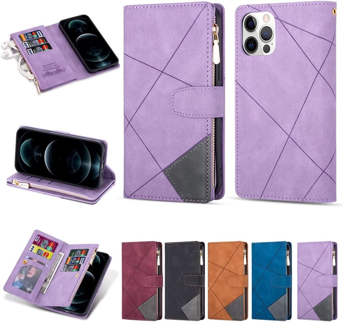 Coque Samsung Galaxy S20 Fe Housse Pu, Samsung Galaxy S20 Fe Portefeuille [9 Emplacements Pour Cartes Et Monnaie] Avec Bracelet Galaxy S20 Fe Case Violet