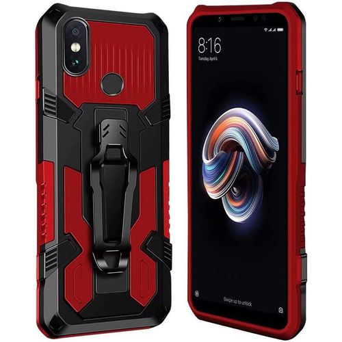 Coque Xiaomi Redmi Note 7 Pro [Serie Armorbox] Robuste Avec Double Couche Coque De Support Pour Xiaomi Redmi Note 7 Pro Housse Rouge