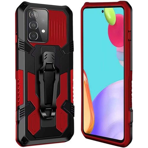 Coque Samsung Galaxy A52 5g [Serie Armorbox] Robuste Avec Double Couche Coque De Support Pour Samsung Galaxy A52 5g Housse Rouge