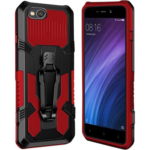 Coque Xiaomi Redmi 4a [Serie Armorbox] Robuste Avec Double Couche Coque De Support Pour Xiaomi Redmi 4a Housse Rouge