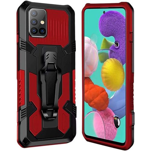 Coque Samsung Galaxy A51/A31 [Serie Armorbox] Robuste Avec Double Couche Coque De Support Pour Samsung Galaxy A51/A31 Housse Rouge