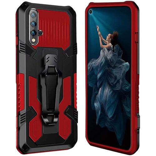 Coque Huawei Honor 20 /20s/ Huawei Nova 5t [Serie Armorbox] Robuste Avec Double Couche Coque De Support Pour Huawei Honor 20 /20s/ Huawei Nova 5t Housse Rouge