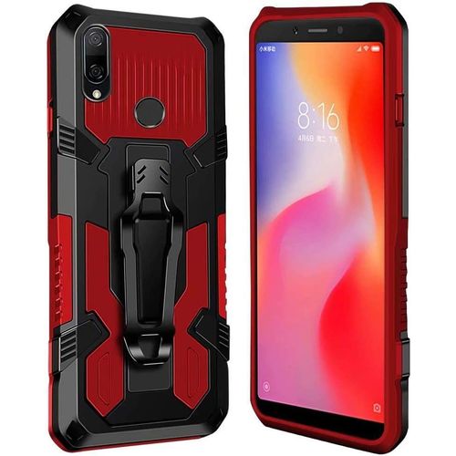 Coque Xiaomi Redmi 6 [Serie Armorbox] Robuste Avec Double Couche Coque De Support Pour Xiaomi Redmi 6 Housse Rouge