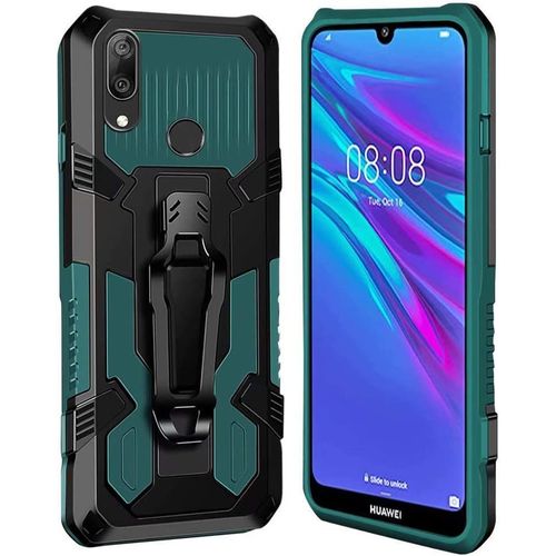 Coque Huawei Y6 2019 / Honor 8a [Serie Armorbox] Robuste Avec Double Couche Coque De Support Pour Huawei Y6 2019 / Honor 8a Housse Vert