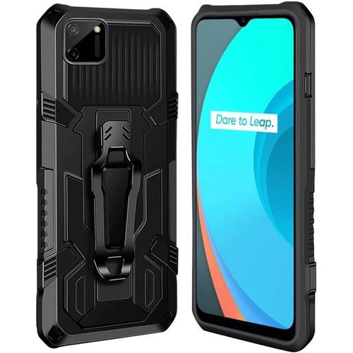 Coque Oppo Realme C11 [Serie Armorbox] Robuste Avec Double Couche Coque De Support Pour Oppo Realme C11 Housse Noir