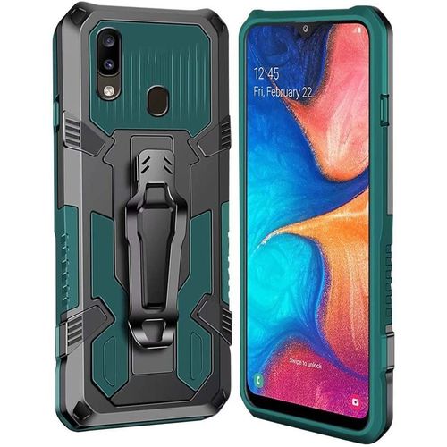 Coque Samsung Galaxy A20/A30 [Serie Armorbox] Robuste Avec Double Couche Coque De Support Pour Samsung Galaxy A20/A30 Housse Vert