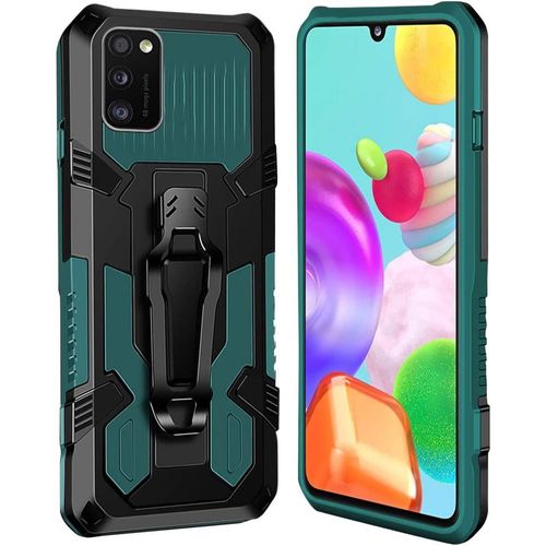 Coque Samsung Galaxy A12 [Serie Armorbox] Robuste Avec Double Couche Coque De Support Pour Samsung Galaxy A12 Housse Vert