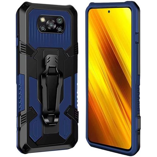 Coque Xiaomi Poco X3 Nfc/Poco X3 [Serie Armorbox] Robuste Avec Double Couche Coque De Support Pour Xiaomi Poco X3 Nfc/Poco X3 Housse Bleu