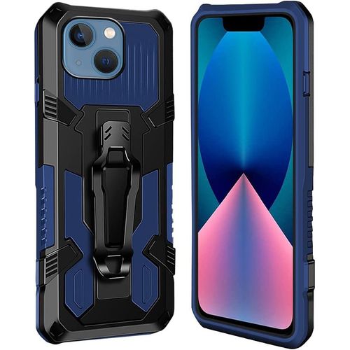 Coque Iphone 13 Mini 5.4 [Serie Armorbox] Robuste Avec Double Couche Coque De Support Pour Iphone 13 Mini 5.4 Housse Bleu