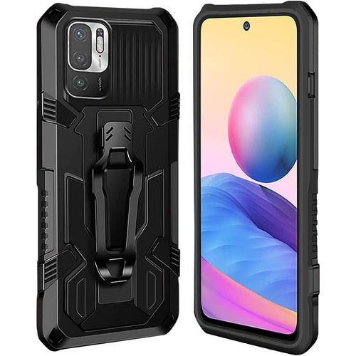Coque Xiaomi Poco M3 Pro 5g/Xiaomi Redmi Note 10 5g [Serie Armorbox] Robuste Avec Double Couche Coque De Support Pour Xiaomi Redmi Note 10 5g Housse Noir