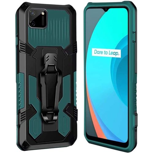 Coque Oppo Realme C11 [Serie Armorbox] Robuste Avec Double Couche Coque De Support Pour Oppo Realme C11 Housse Vert