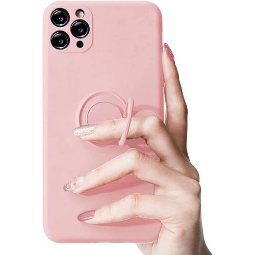 Coque Samsung Galaxy S20 Plus Caoutchouc Liquide Avec 360¡Ãring Stand Pour Samsung Galaxy S20 Plus Housse De Bumper Cover Samsung Galaxy S20 Plus-Rose