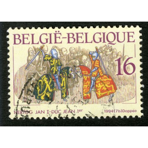 Timbre Oblitéré Belgie, Belgique, Hertog Jean I - Duc Jean 1er , 1994, Doppée, 16