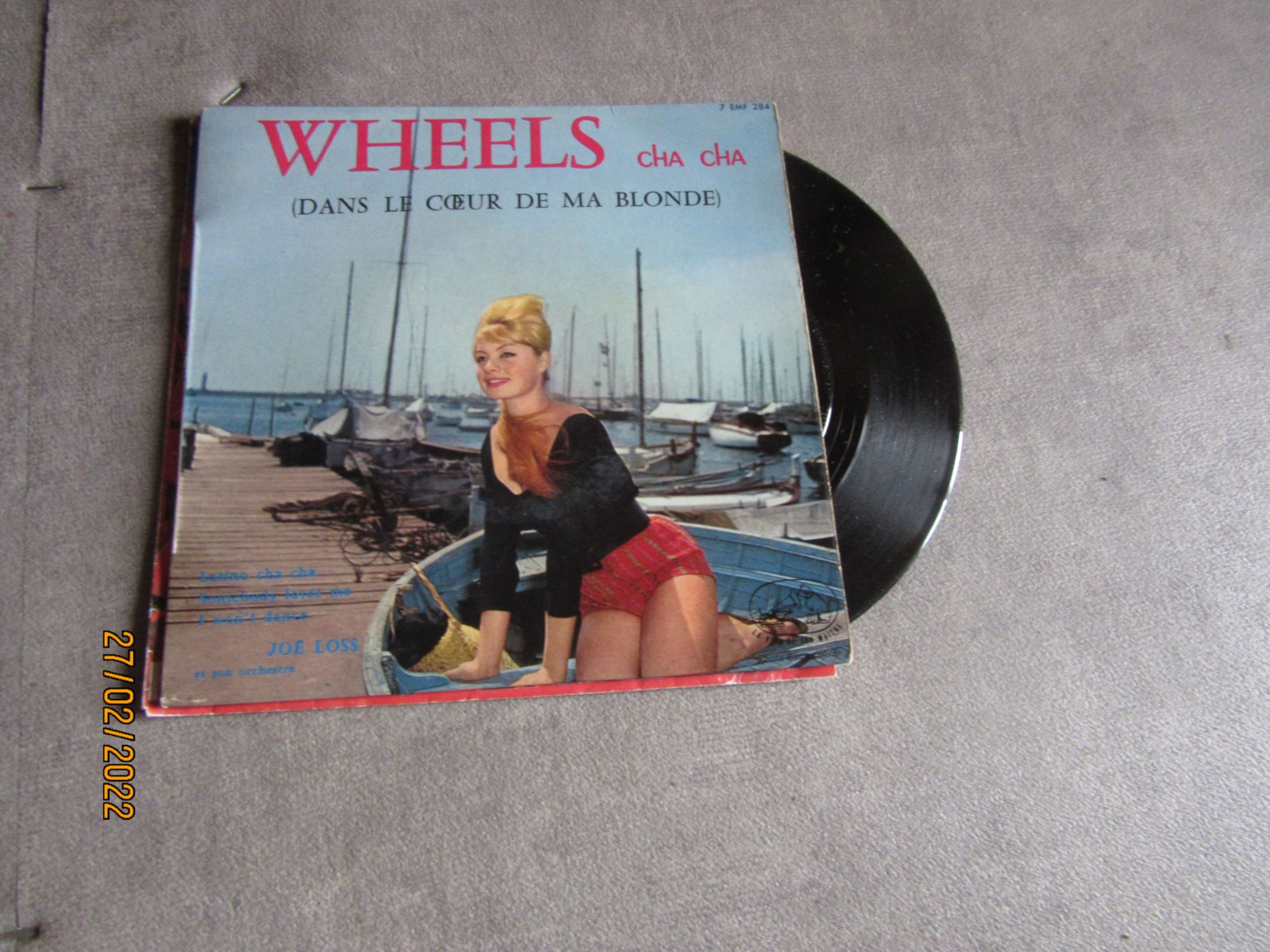 45 tours joe loss wheels cha cha dans le coeur de ma blonde