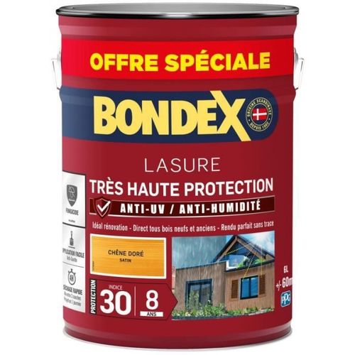 BONDEX - Bondex Lasure Très haute protection satin 8 ans - Couleur:Chêne doré Conditionnement:5L + 20%