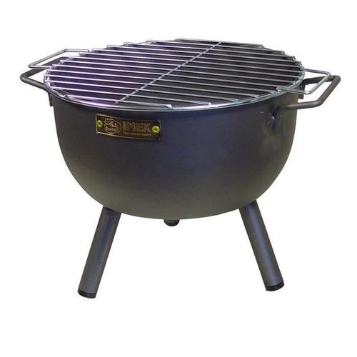 IMEX EL ZORRO Barbecue Table ronde avec grille zinguée, noir, 30 x 28 x 40 cm - 71426.0