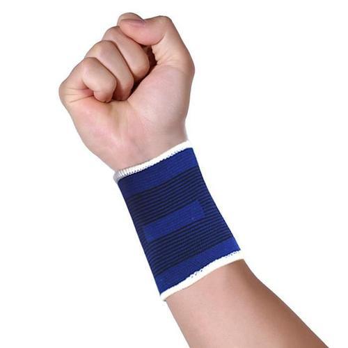 Support Textile Poignet Main Orthèse Élastique Maintien Musculaire Articulaire Arthrites Contusions Sport Bleu