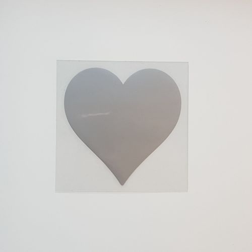 Coeur Argent 10 Cm Flex Thermocollant