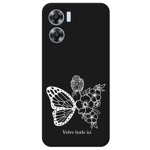 Coque Noir Oppo A57 4g Et A57s Femme Papillon