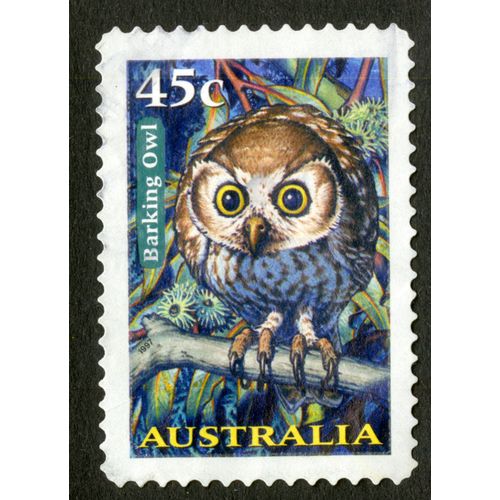 Timbre Non Oblitéré Australia, Barking Owl, 45c