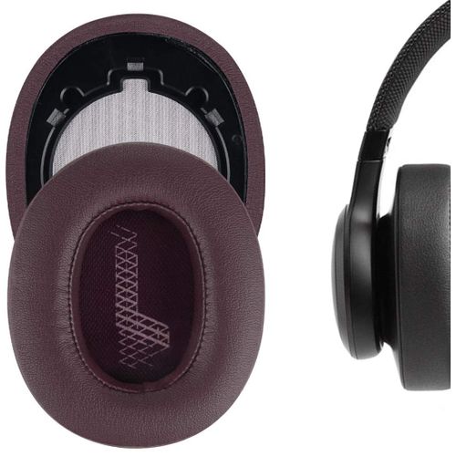 Coussinets d'oreille pour JBL Live 500BT/Live 500 BT sans Fil Casque, Coussinets avec Cuir Protéiné Plus Doux, Mousse D'isolation Phonique-Rouge