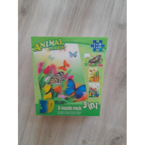 Animal Puzzle 3d Pack De 3