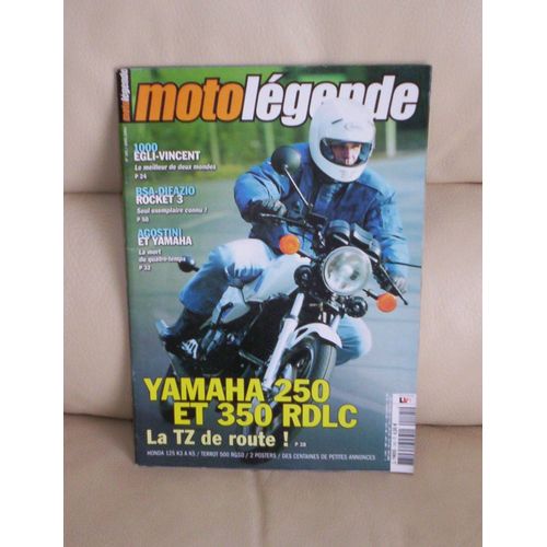 Moto Légende N° 145 - Yamaha 250 Et 350 Rdlc - Honda 125 K3 À K5 - Terrot 500 Rgso - 1000 Egli-Vincent...