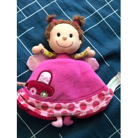 Doudou Reversible Lilliputiens Liz La Coccinelle Rouge Poupee Rose Voiture