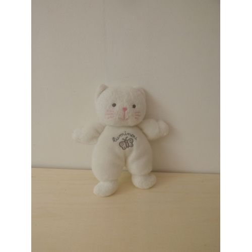 Doudou Chat Blanc Luminou