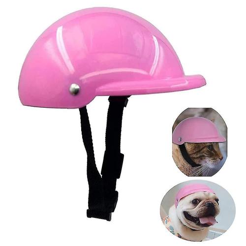 10cm Pet Dog Helmet Doggie Hardhat Pour Protéger La Tête,Rose--