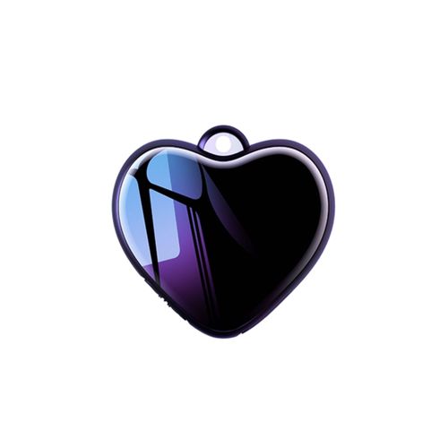 Coeur plat en Pendentif de collier Enregistreur vocal Espion 16 Go - Noir